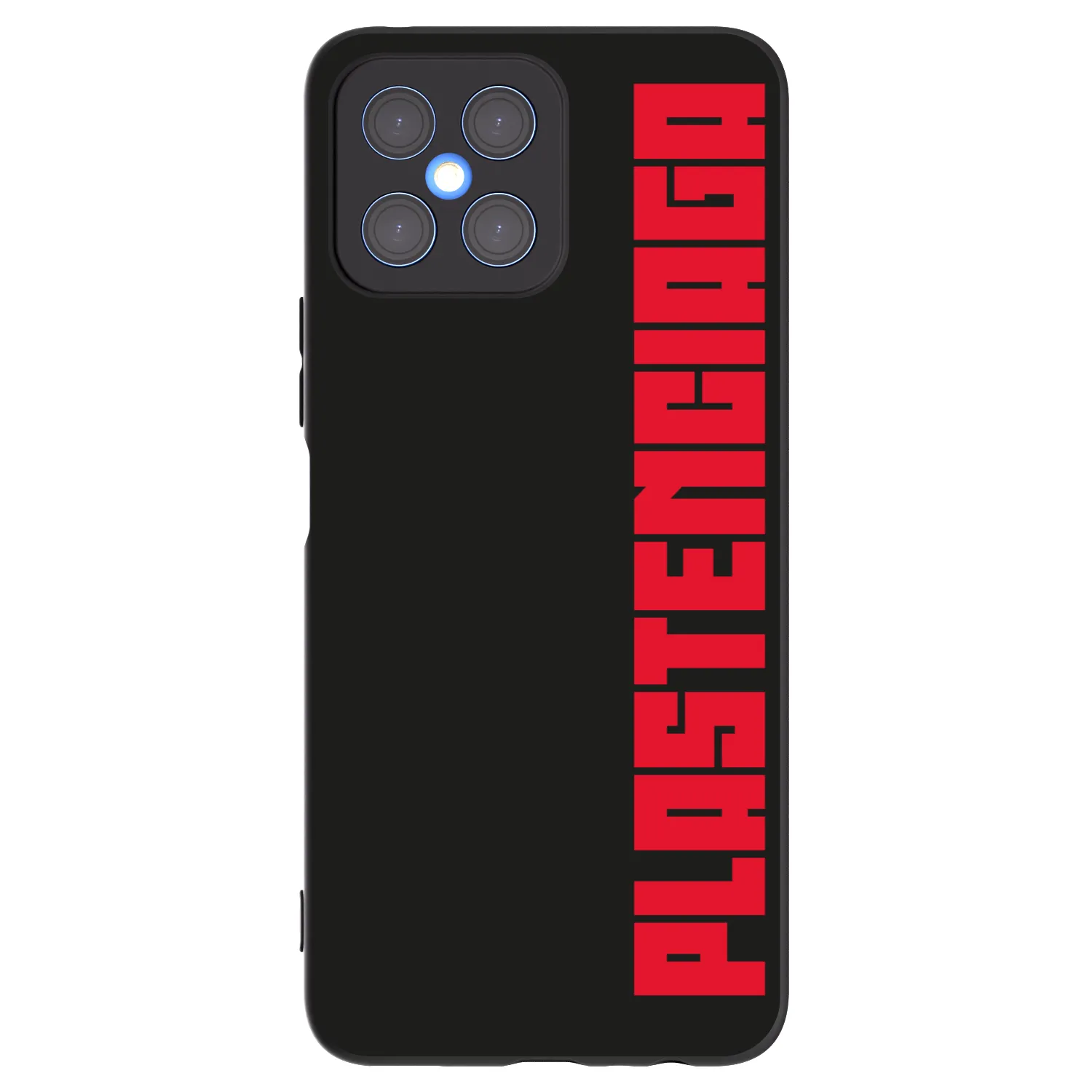 Picasee silikonowe czarne etui na Honor X8 4G - Plastenciaga