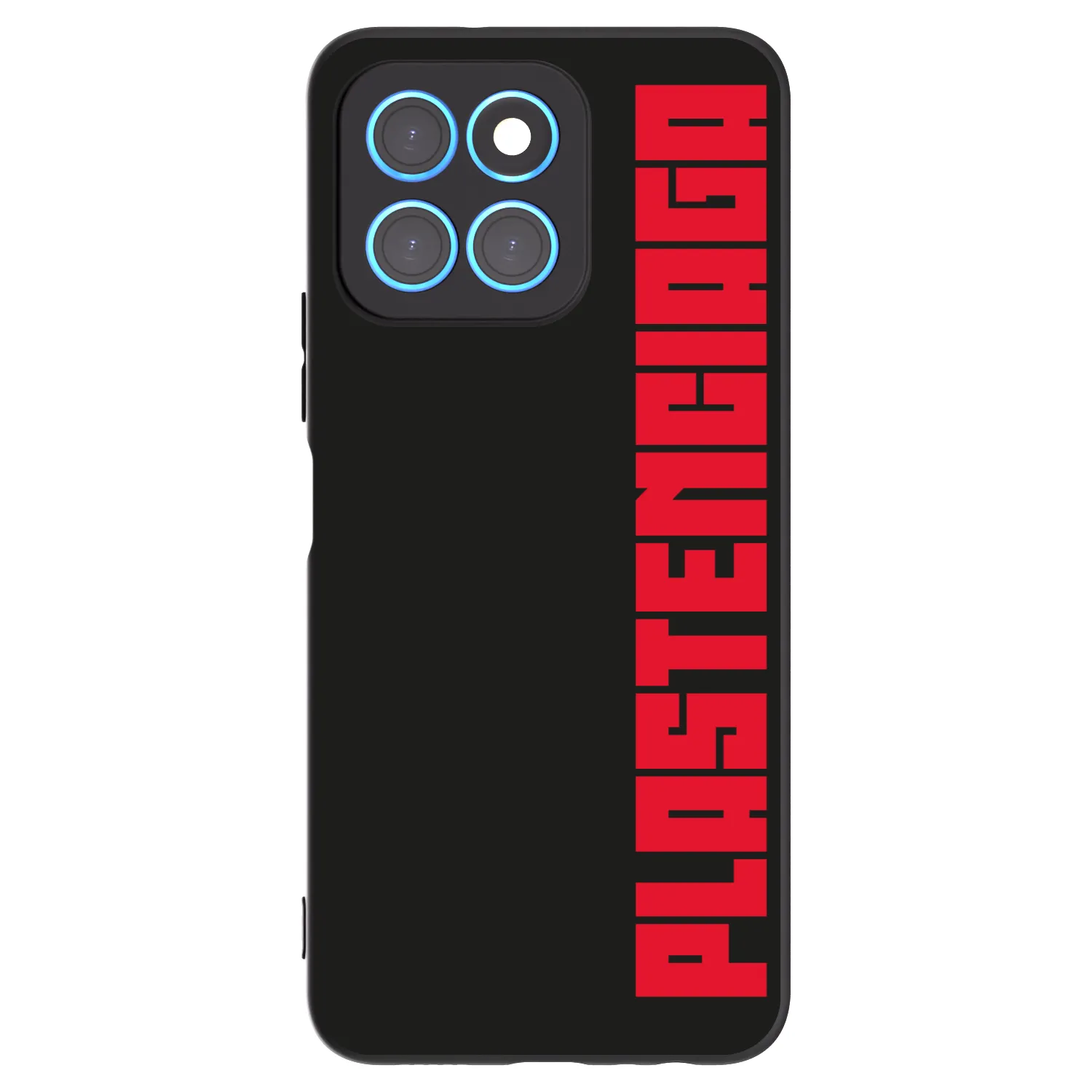 Picasee silikonowe czarne etui na Honor X8 5G - Plastenciaga