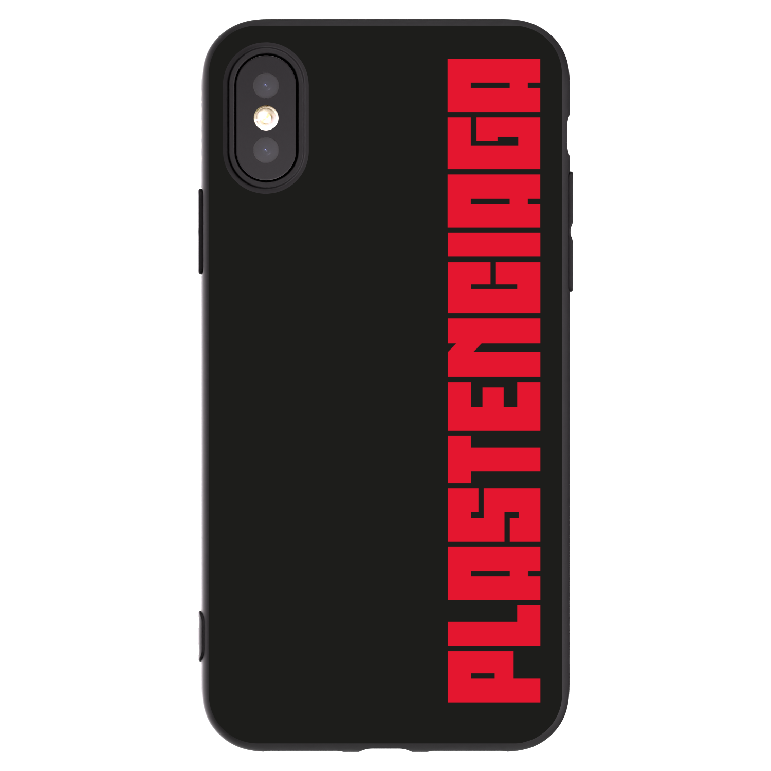 Picasee silikonowe czarne etui na Apple iPhone X/XS - Plastenciaga