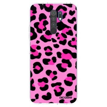 Picasee silikonowe przeźroczyste etui na Xiaomi Redmi 9 - Pink Tiger