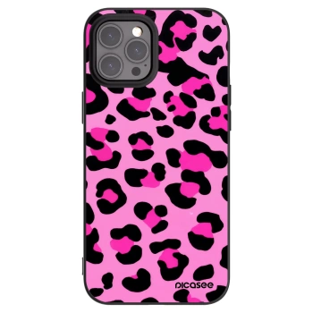 Picasee silikonowe czarne etui na Apple iPhone 12 Pro Max - Pink Tiger