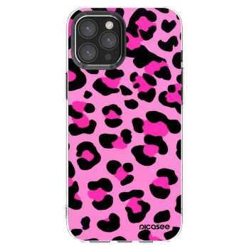Picasee silikonowe przeźroczyste etui na Apple iPhone 12 Pro Max - Pink Tiger