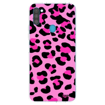 Picasee silikonowe przeźroczyste etui na Samsung Galaxy M11 - Pink Tiger