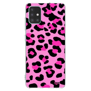 Picasee silikonowe przeźroczyste etui na Samsung Galaxy M51 M515F - Pink Tiger