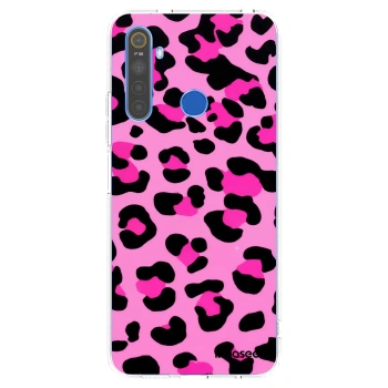 Picasee silikonowe przeźroczyste etui na Realme 5 - Pink Tiger