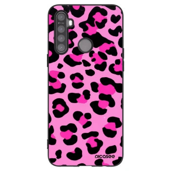 Picasee silikonowe czarne etui na Realme 5 - Pink Tiger