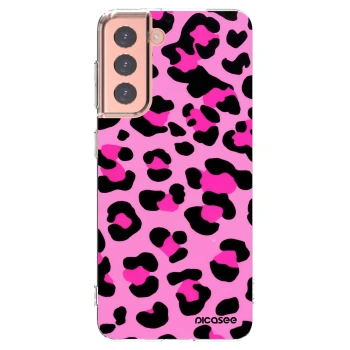 Picasee silikonowe przeźroczyste etui na Samsung Galaxy S21 5G G991B - Pink Tiger
