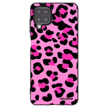 Picasee silikonowe czarne etui na Samsung Galaxy A12 A125F - Pink Tiger