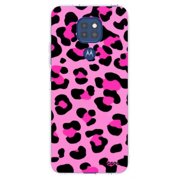 Picasee silikonowe przeźroczyste etui na Motorola Moto G9 Play - Pink Tiger