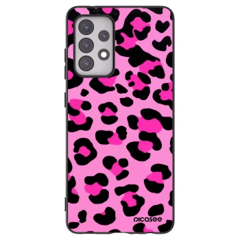 Picasee silikonowe czarne etui na Samsung Galaxy A52 5G A525F - Pink Tiger