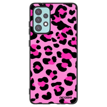Picasee silikonowe czarne etui na Samsung Galaxy A72 A725F - Pink Tiger