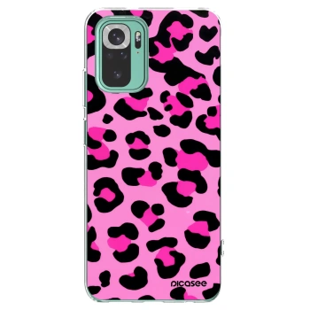 Picasee silikonowe przeźroczyste etui na Xiaomi Redmi Note 10 Pro - Pink Tiger