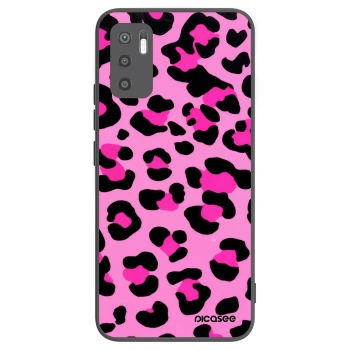 Picasee silikonowe czarne etui na Xiaomi Redmi Note 10 5G - Pink Tiger