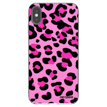Picasee silikonowe przeźroczyste etui na Apple iPhone XS Max - Pink Tiger