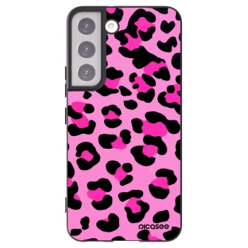 Picasee silikonowe czarne etui na Samsung Galaxy S22 5G - Pink Tiger