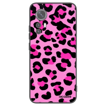 Picasee silikonowe czarne etui na Xiaomi 12 - Pink Tiger