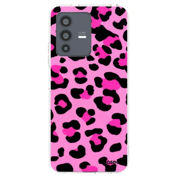 Picasee silikonowe przeźroczyste etui na Vivo V23 5G - Pink Tiger