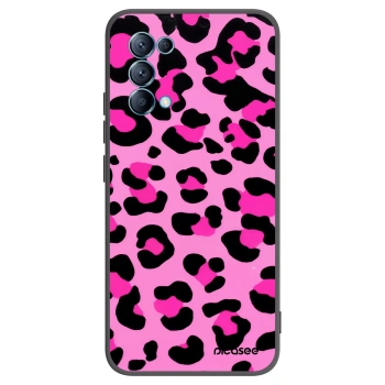 Picasee silikonowe czarne etui na OPPO Reno 5 5G - Pink Tiger