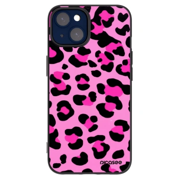 Picasee silikonowe czarne etui na Apple iPhone 14 - Pink Tiger