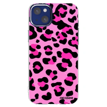 Picasee silikonowe przeźroczyste etui na Apple iPhone 14 Plus - Pink Tiger