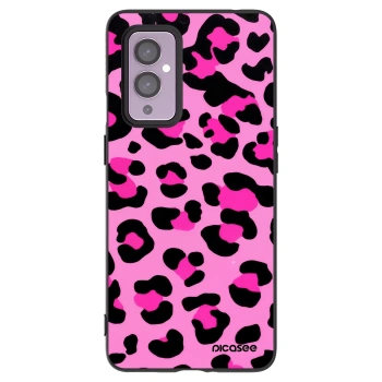Picasee silikonowe czarne etui na OnePlus 9 - Pink Tiger