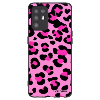 Picasee silikonowe czarne etui na OPPO A94 5G - Pink Tiger