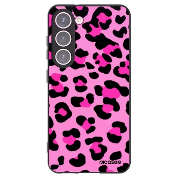 Picasee silikonowe czarne etui na Samsung Galaxy S23 5G - Pink Tiger