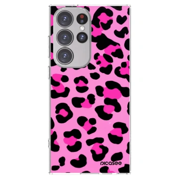 Picasee silikonowe przeźroczyste etui na Samsung Galaxy S23 Ultra 5G - Pink Tiger