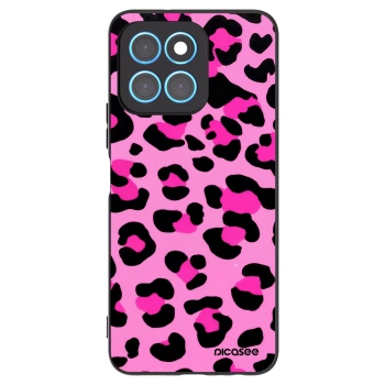 Picasee silikonowe czarne etui na Honor X6 - Pink Tiger