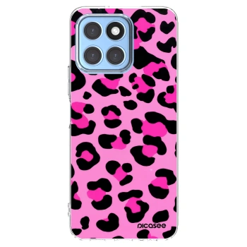 Picasee silikonowe przeźroczyste etui na Honor X6 - Pink Tiger