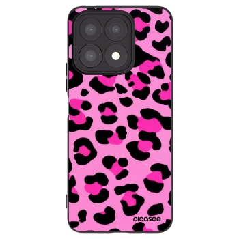 Picasee silikonowe czarne etui na Honor X8a - Pink Tiger
