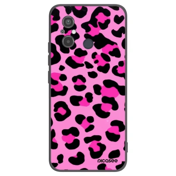 Picasee silikonowe czarne etui na Xiaomi Redmi 12C - Pink Tiger