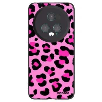 Picasee silikonowe czarne etui na Honor Magic5 Pro - Pink Tiger