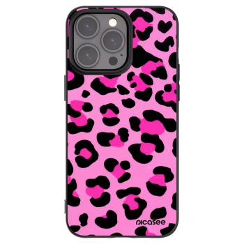 Picasee silikonowe czarne etui na Apple iPhone 15 Pro Max - Pink Tiger