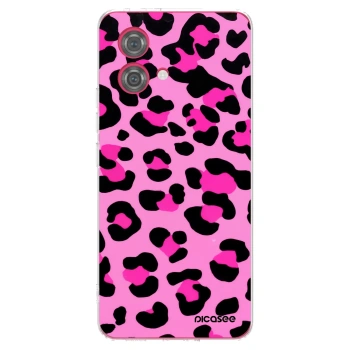 Picasee silikonowe przeźroczyste etui na Motorola Moto G84 5G - Pink Tiger