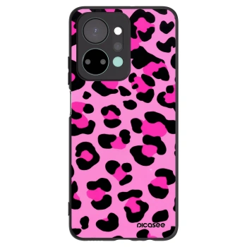 Picasee silikonowe czarne etui na Honor X7a - Pink Tiger
