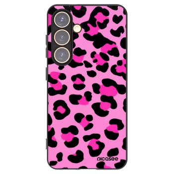 Picasee silikonowe czarne etui na Samsung Galaxy S24 S921B 5G - Pink Tiger