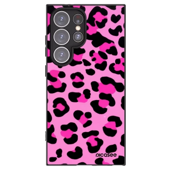 Picasee silikonowe czarne etui na Samsung Galaxy S24 Ultra S928B 5G - Pink Tiger