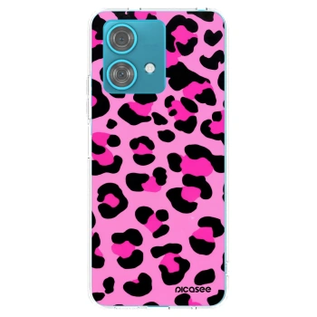 Picasee silikonowe przeźroczyste etui na Motorola Edge 40 Neo - Pink Tiger