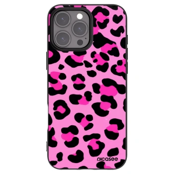 Picasee silikonowe czarne etui na Apple iPhone 16 Pro Max - Pink Tiger