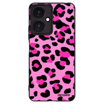 Picasee silikonowe czarne etui na Xiaomi Redmi 13C 5G - Pink Tiger