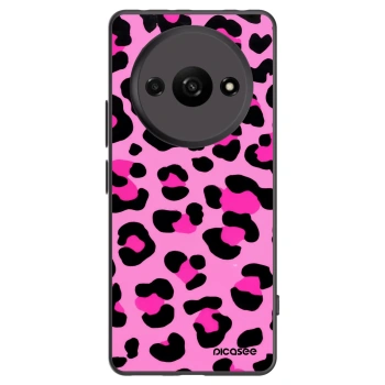Picasee silikonowe czarne etui na Xiaomi Redmi A3 - Pink Tiger