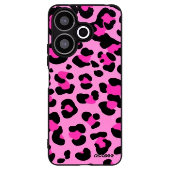 Picasee silikonowe czarne etui na Xiaomi Redmi 13 4G - Pink Tiger