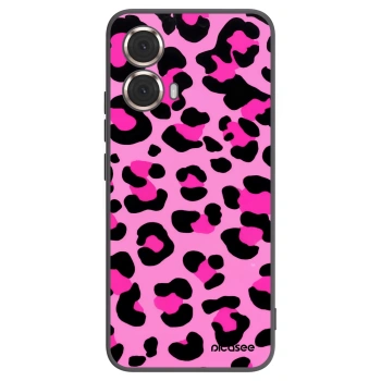Picasee silikonowe czarne etui na Motorola Moto G85 - Pink Tiger