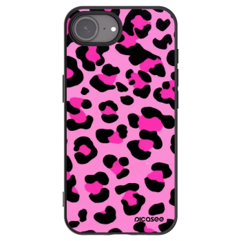 Picasee silikonowe czarne etui na Apple iPhone 16e - Pink Tiger