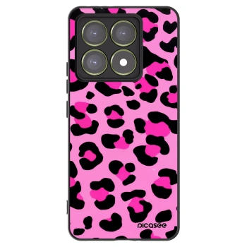 Picasee silikonowe czarne etui na Xiaomi 14T - Pink Tiger