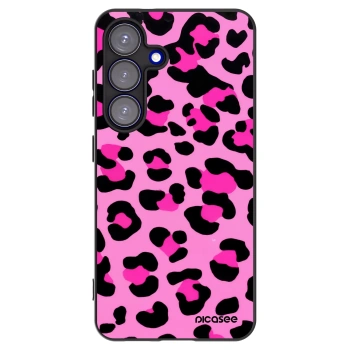 Picasee silikonowe czarne etui na Samsung Galaxy S25 5G - Pink Tiger
