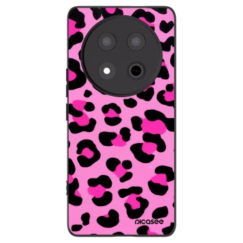 Picasee silikonowe czarne etui na Honor Magic7 Lite 5G - Pink Tiger