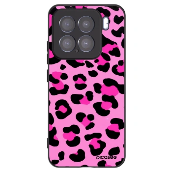 Picasee silikonowe czarne etui na Xiaomi 15 - Pink Tiger