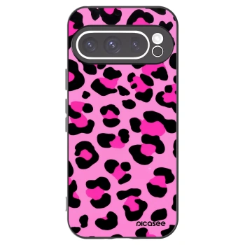 Picasee silikonowe czarne etui na Google Pixel 9 Pro - Pink Tiger